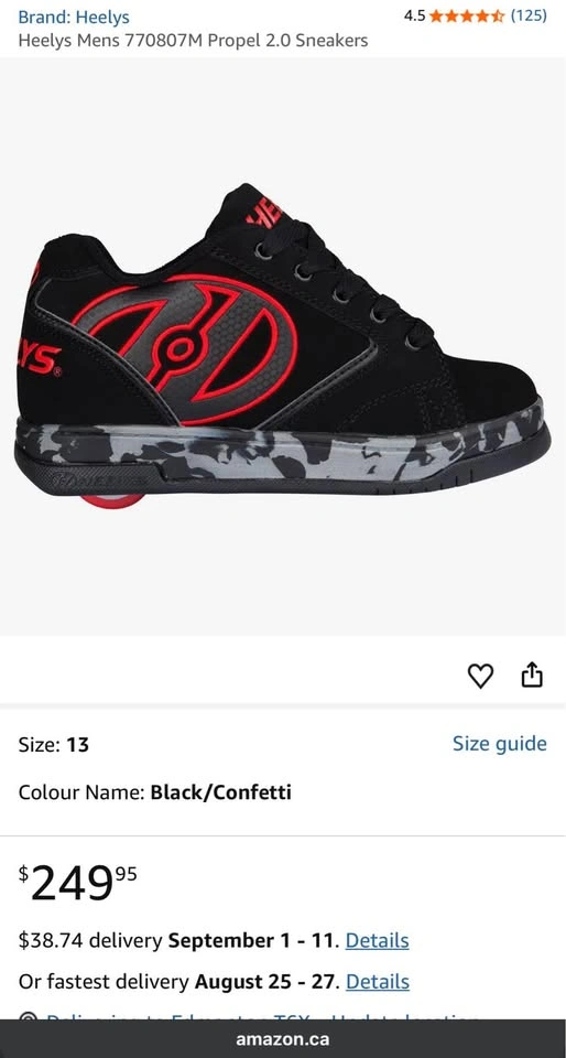 Heelys Propel 2.0 Sneakers Kids Size 1-4 New - photo 3