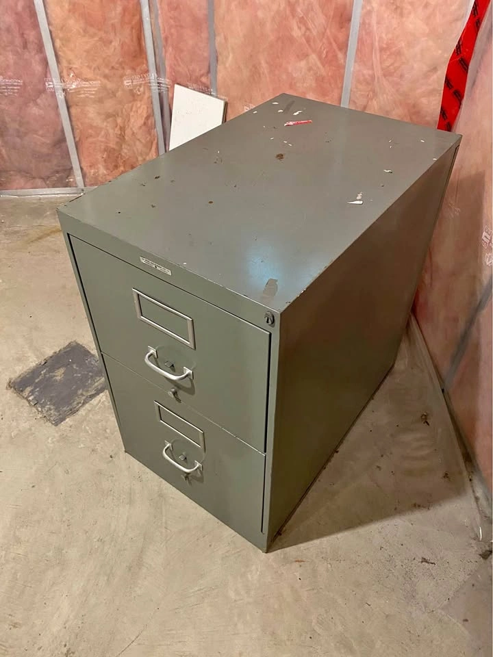 Heavy-Duty 2-Drawer Metal Filing Cabinet – $60