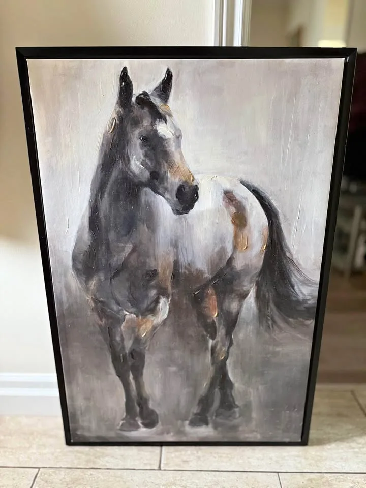 Abstract Wild Horse Painting by Marilyn Hageman thumbnail