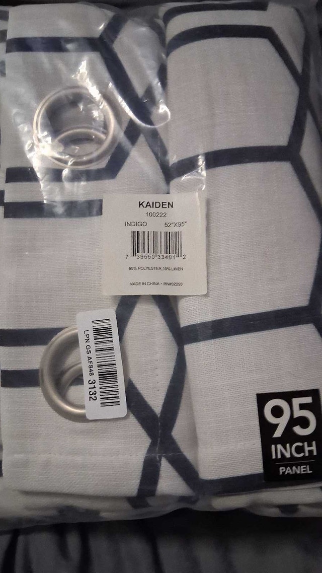 Kaiden Geometric Room Darkening Window Curtain Panel, 52" x 95"