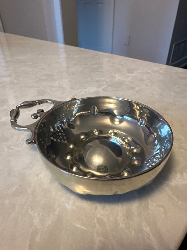 Vintage French pewter wine taster (tastevin) - photo 2
