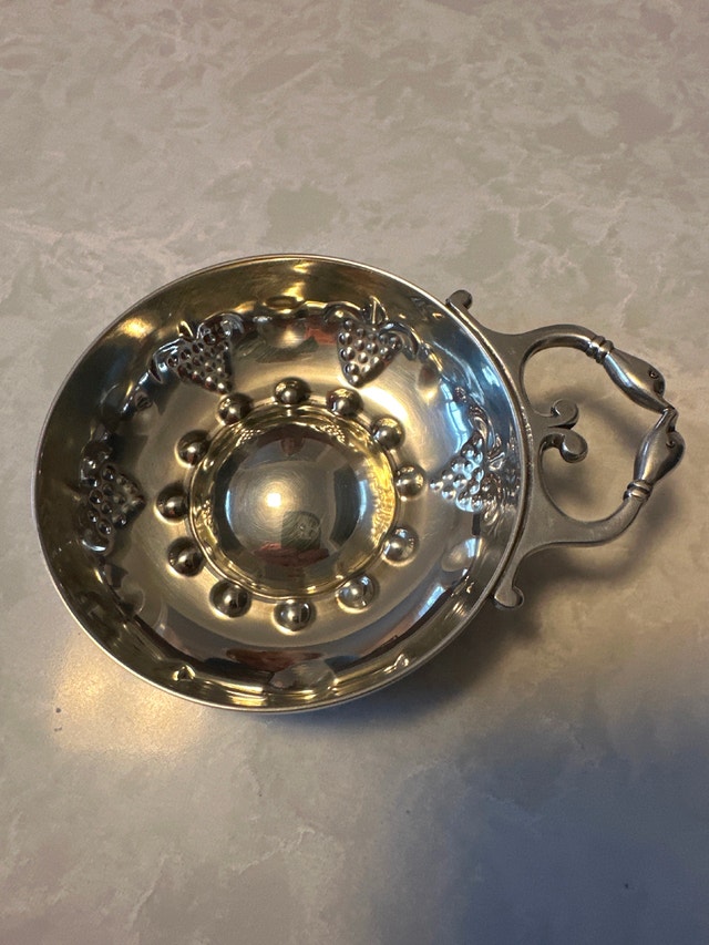 Vintage French pewter wine taster (tastevin) - photo 3