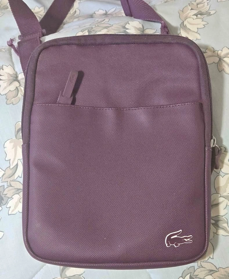 Purple Unisex Neocroc Lacoste Shoulder Bag