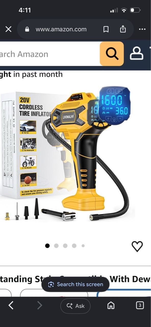 Livowalny 20V Cordless Tire Inflator
