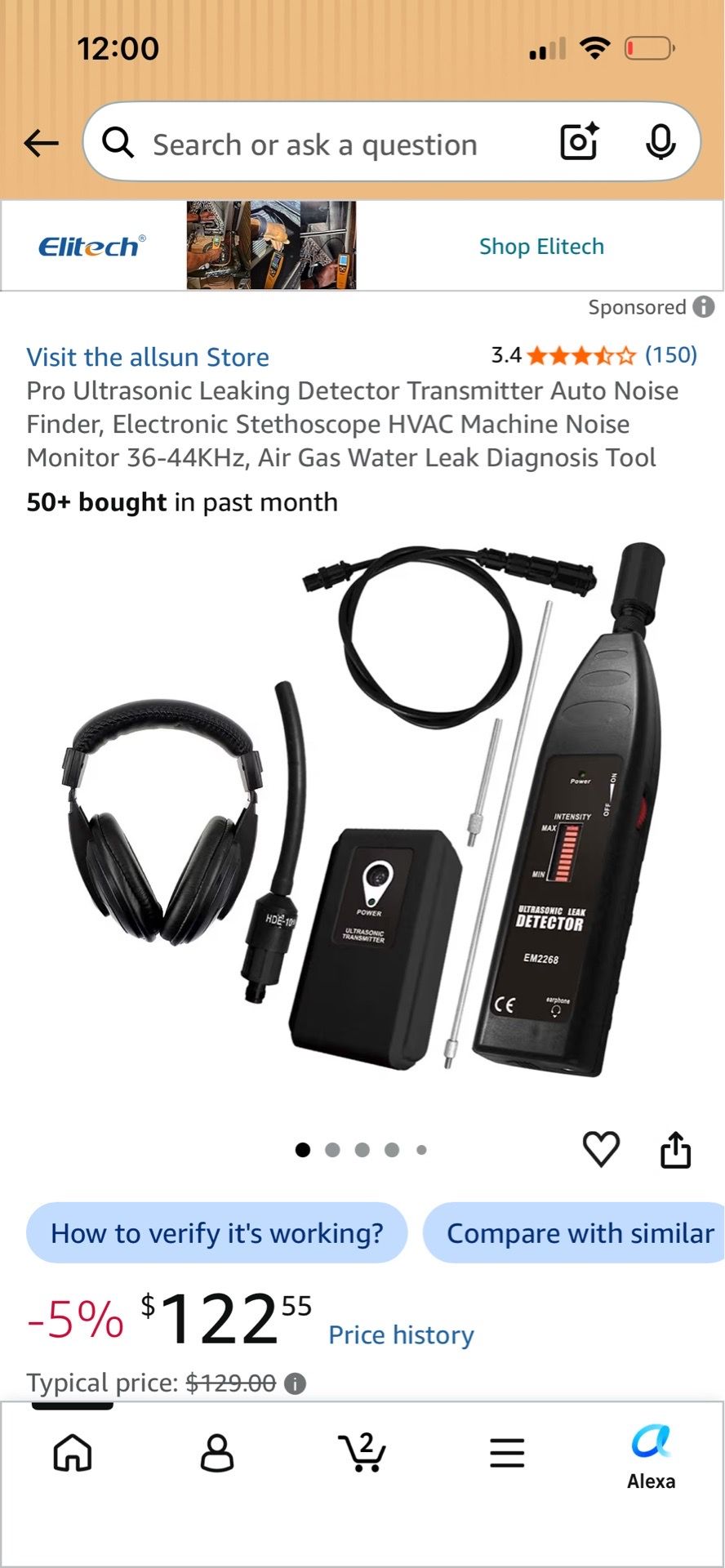 Ultra sonic leak detector