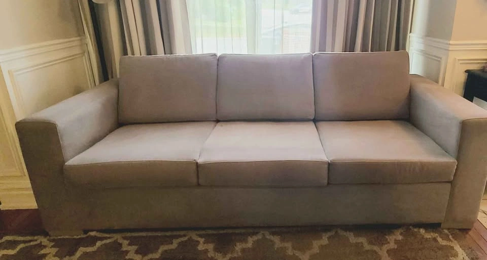 FREE* Pick-up ASAP-Stone Taupe Grey Sofa & Matching Chair - photo 5