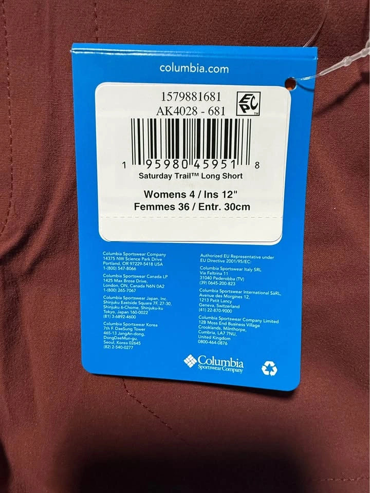COLUMBIA SATURDAY TRAIL LONG SHORT WOMENS 4 / INS 12" - photo 4