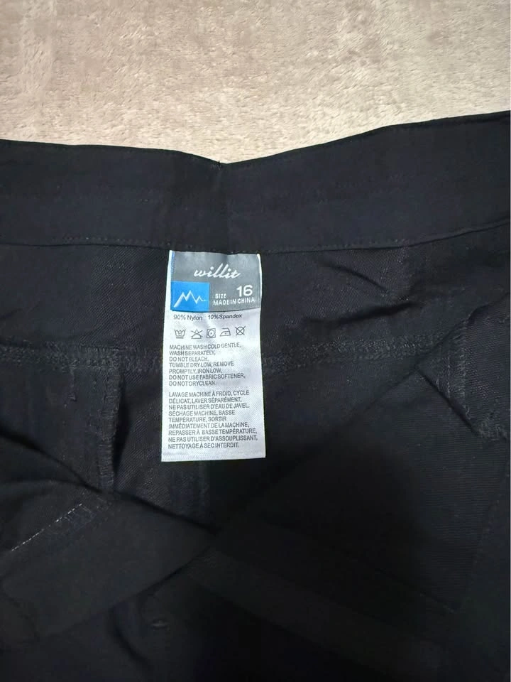 WILLIT Women's Stretch Hiking Quick Dry Pants - Black 16 - photo 3