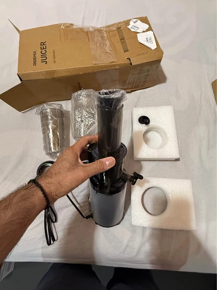 Reemix Cold Press Juicer Machine, Compact & Small, Silver, NEW - photo 3