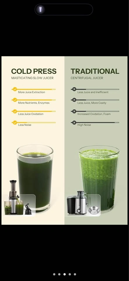 Reemix Cold Press Juicer Machine, Compact & Small, Silver, NEW - photo 5