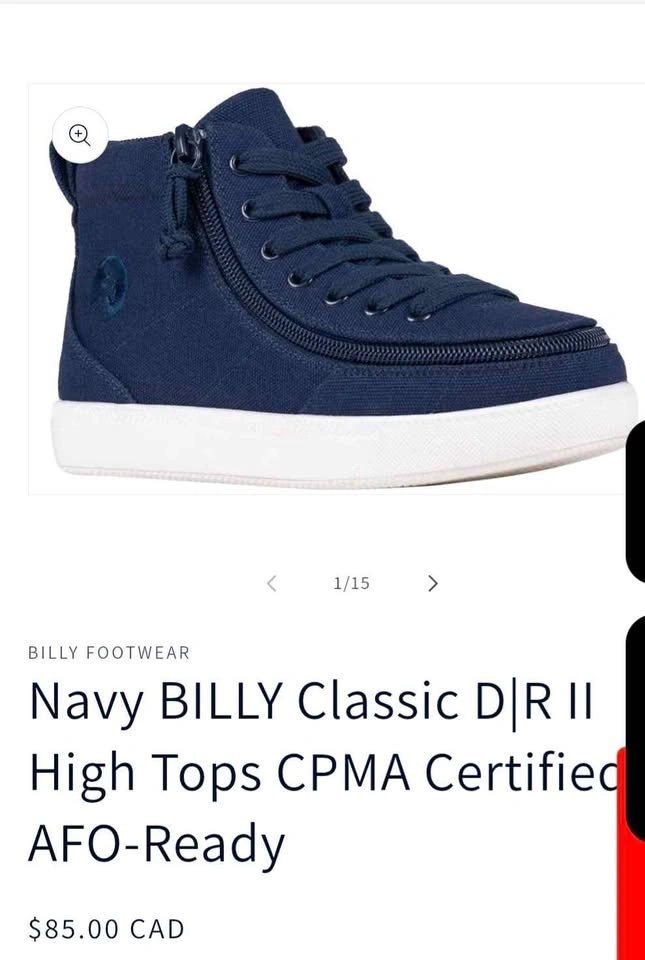 Boy Shoes Navy BILLY Classic D|R II High Tops us9 EU 25 - photo 2