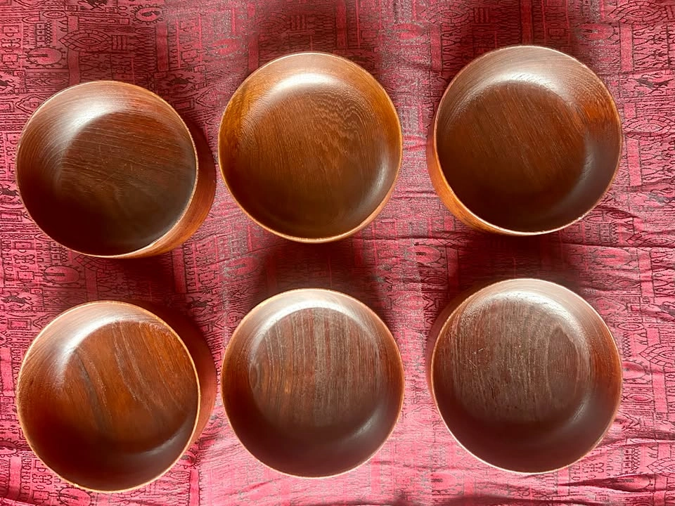 Vintage Danish Teak Bowls (Set of 6) – Handcrafted Denmark - photo 3