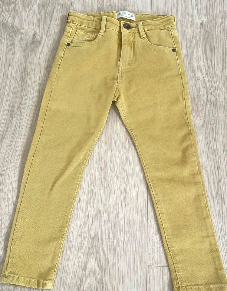 Zara Boys Mustard Yellow Jeans 5T new
