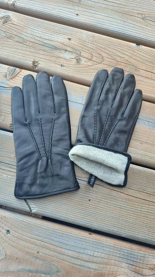 Harssidanzar Men's Leather Gloves L