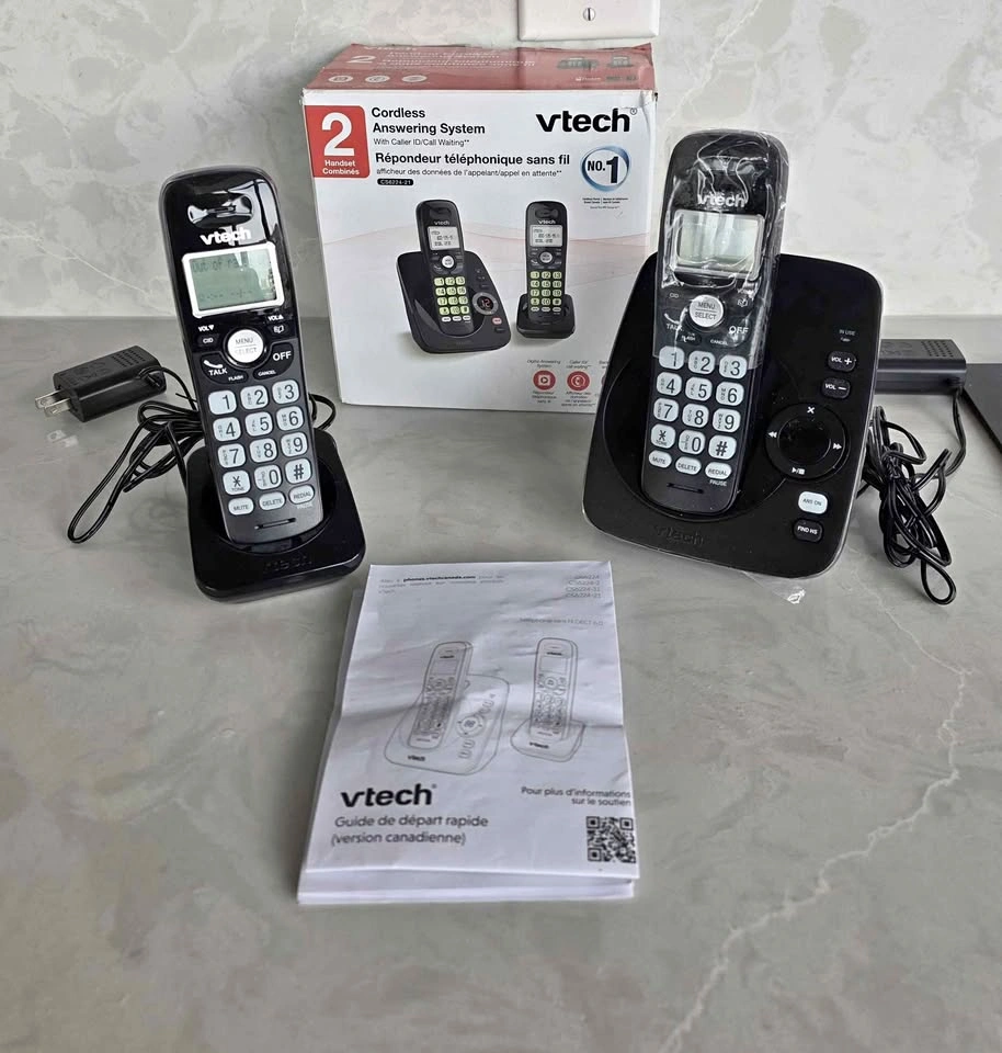 V-Tech - 2-Handset DECT 6.0 Cordless