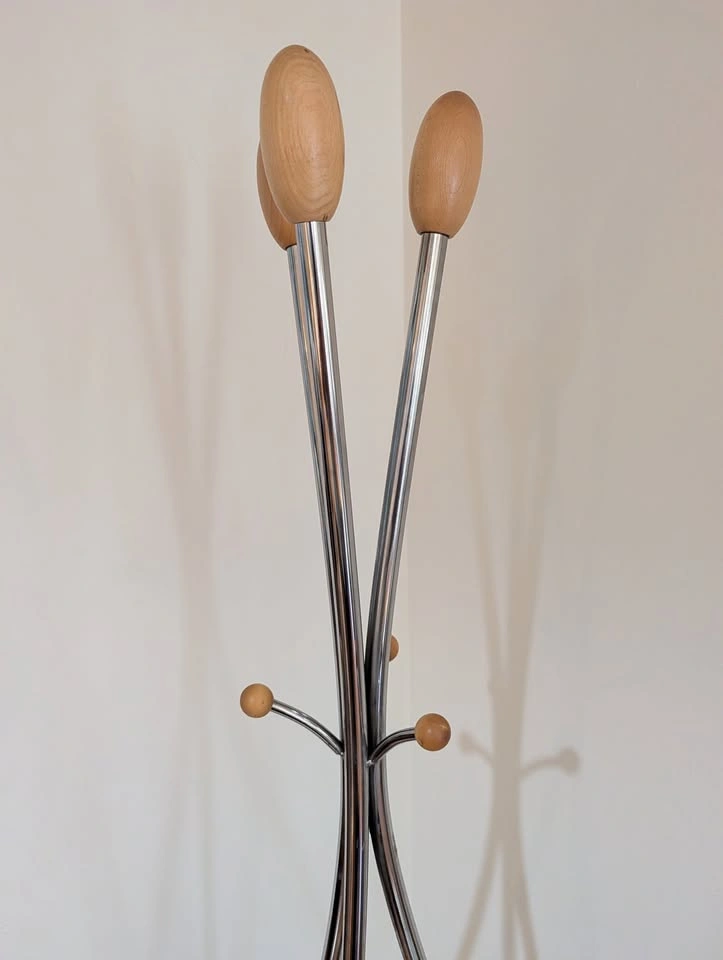 Vintage Moda Mid-Century Modern Atomic-Style Chrome Coat Rack - photo 3