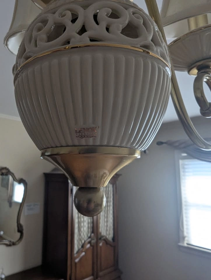 Tracery Collection By Lenox Chandelier Table & Lamp Set - photo 5
