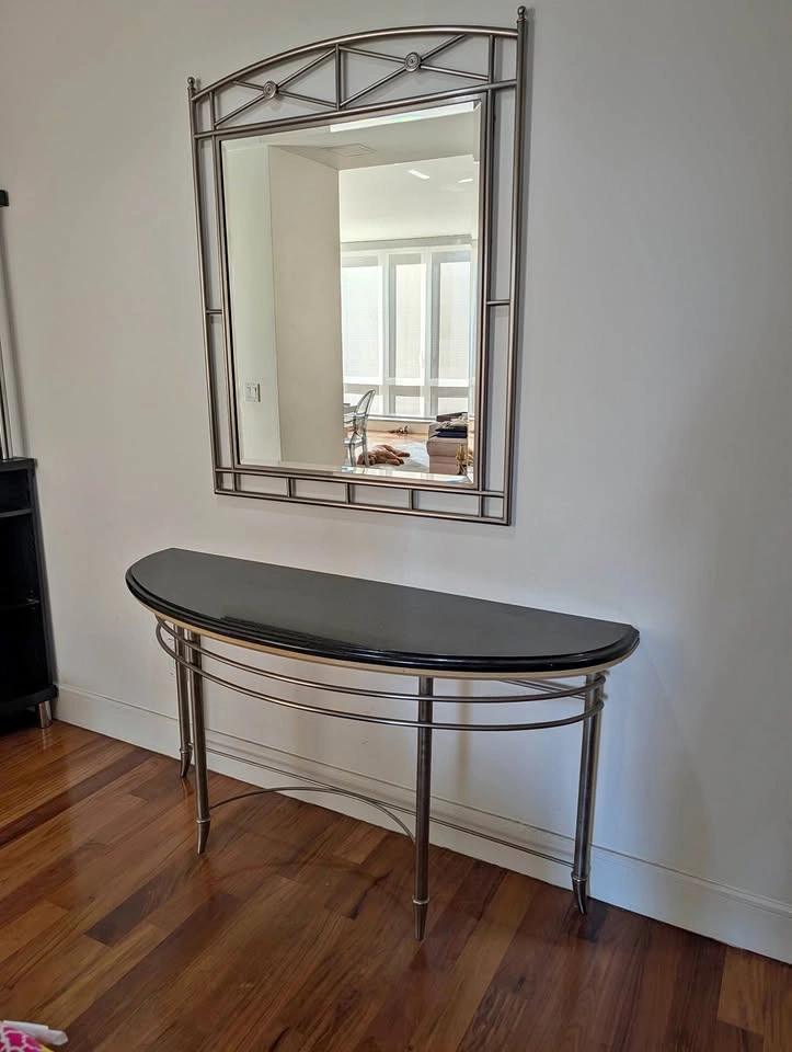 Granite Console Table and Mirror