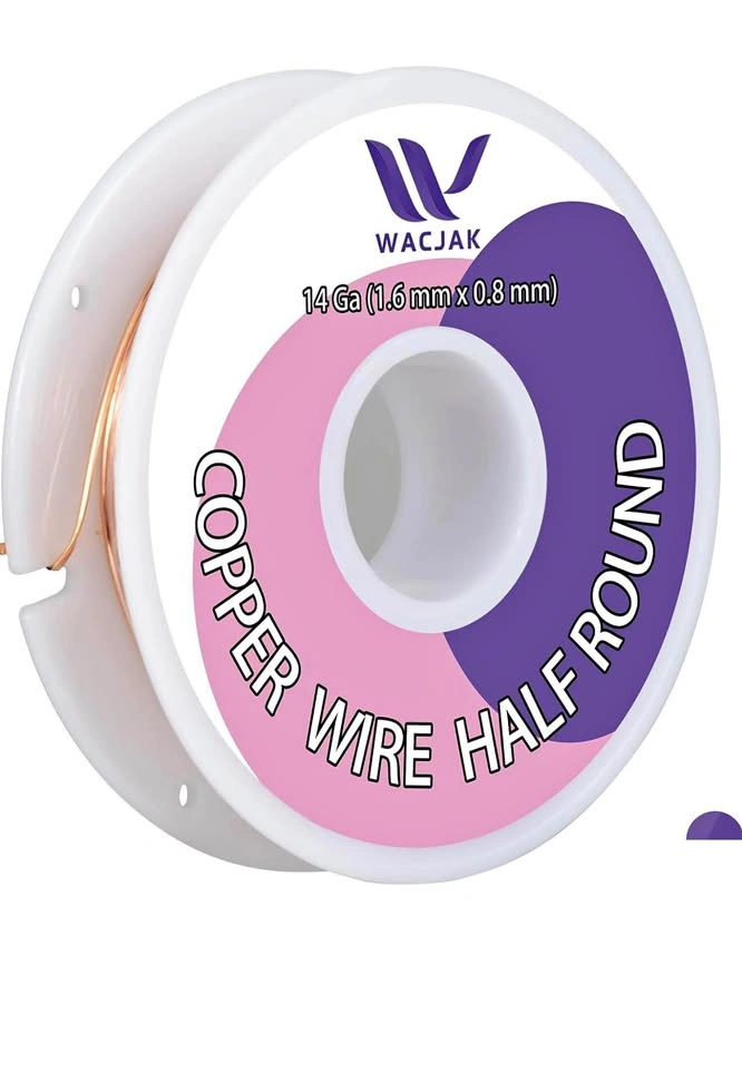 Wacjck 14 Gauge Half Round Copper Wire 1.3 oz 13.5 Ft