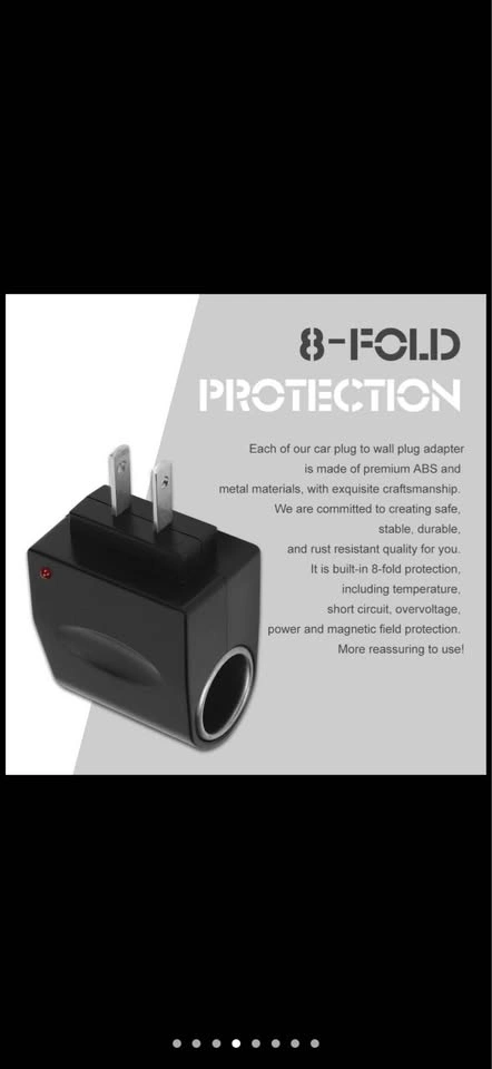 Socket Adapter Converter, AC to DC, 220V to 12V - photo 5