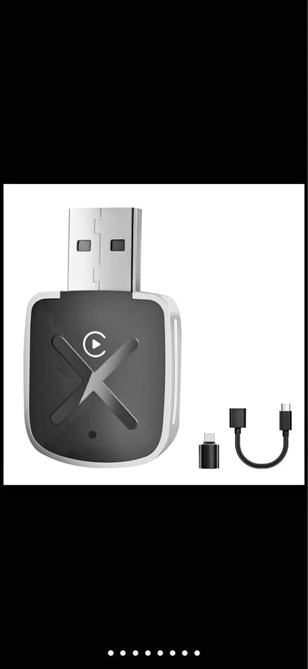 Wireless CarPlay Adapter for iPhone with USB & Type-C Cables