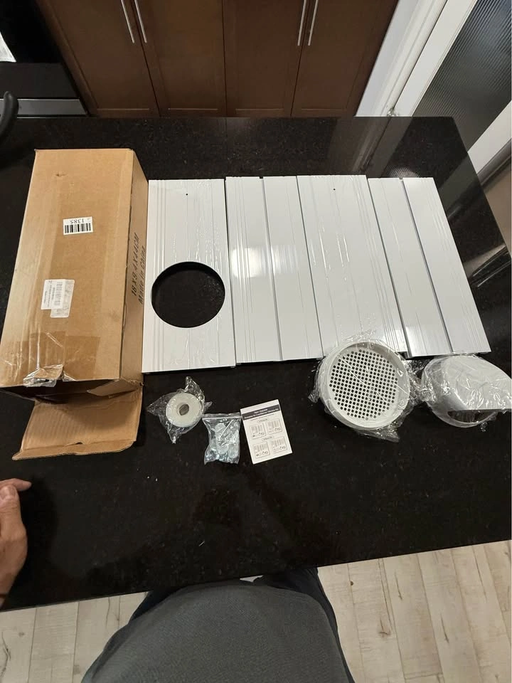 AC Window Vent Kit with Waterproof Cover 5.9 inch - photo 2