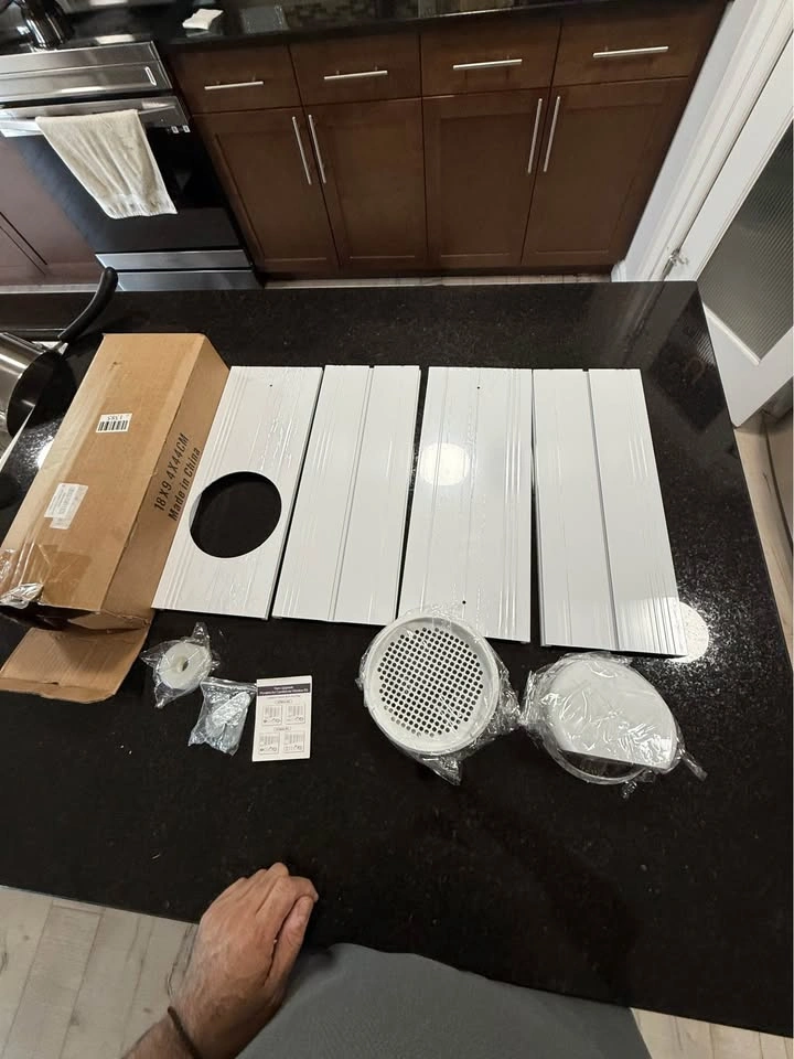 AC Window Vent Kit with Waterproof Cover 5.9 inch - photo 3