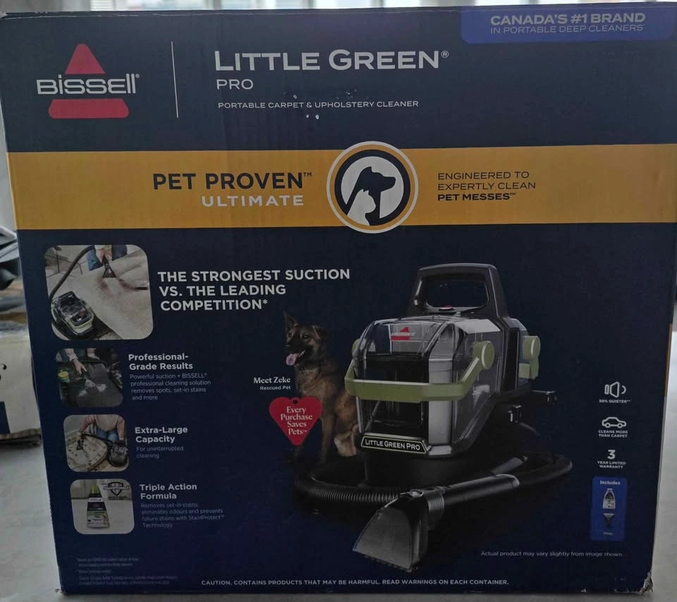 BISSELL LITTLE GREEN PRO PORTABLE CARPET AND UPHOLSTERY CLEANER - photo 3