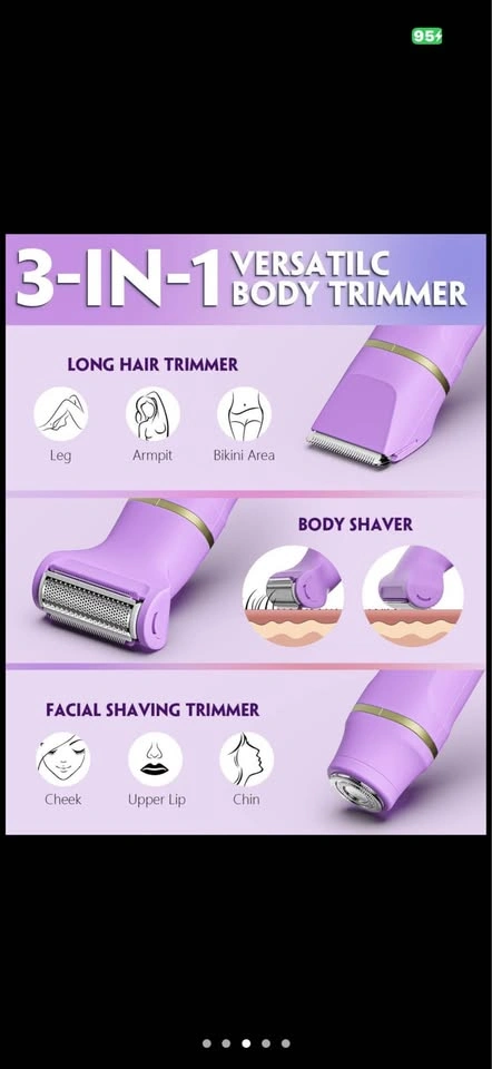 Electric Bikini Trimmer for Women - Tiovara Painless Shaver - photo 3