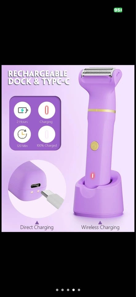 Electric Bikini Trimmer for Women - Tiovara Painless Shaver - photo 5