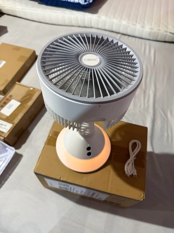 Portable Rechargeable Fan with LED Light - photo 4