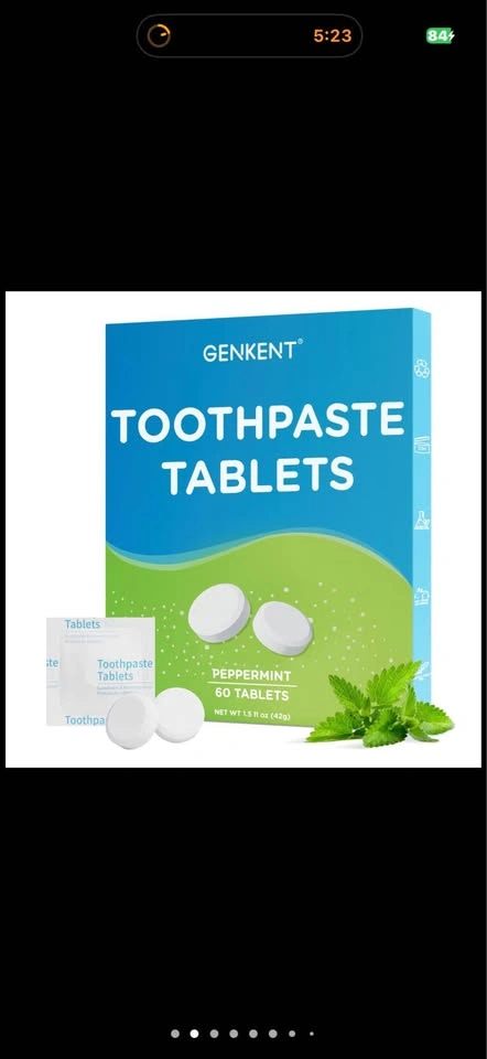 Toothpaste Tablets, Fluoride & Plastic Free Chewable Tabs - photo 2