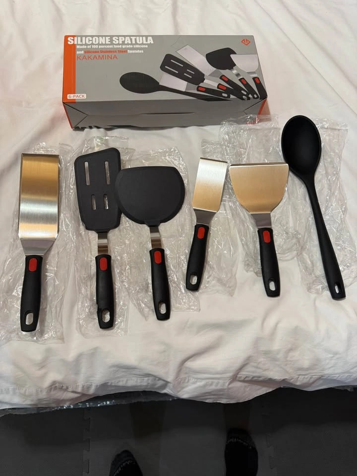 6-Piece Stainless Steel & Silicone Spatula Set - photo 4