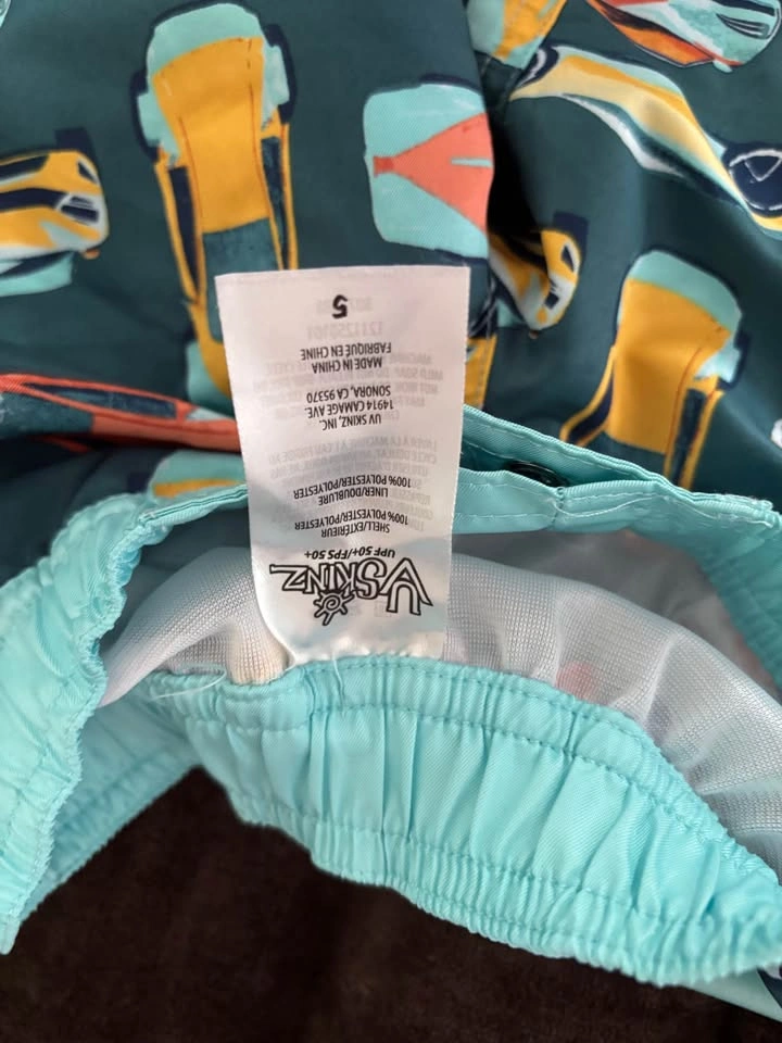 UV Skinz Boys Car Print Swim Trunks Size 5 - photo 2