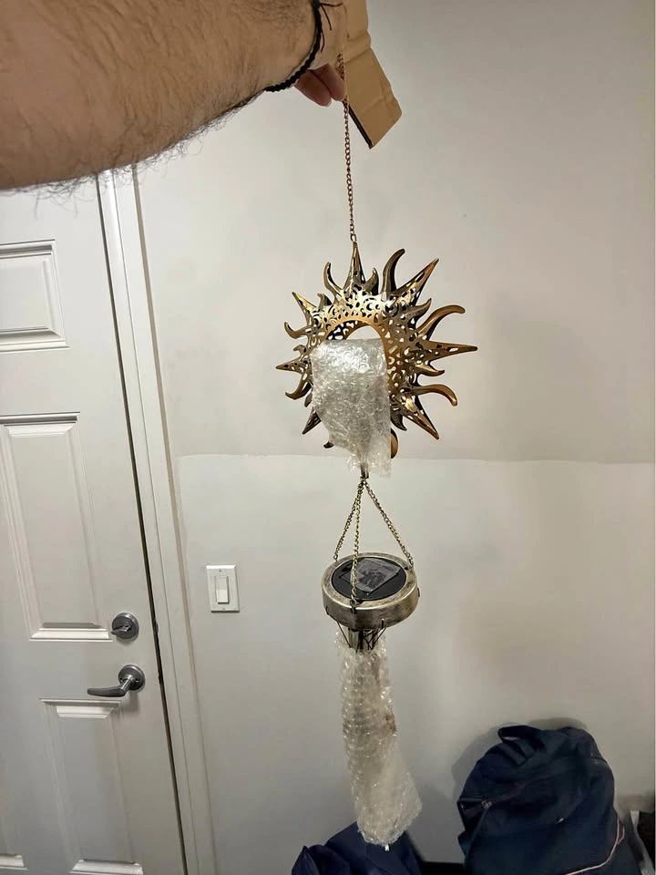 Sun Wind Chimes Solar Retro Windchimes Sympathy Gift
