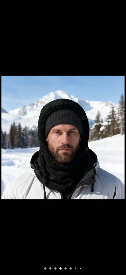 Ski Masks Winter Black Balaclava Fleece Thermal Face Mask - photo 2