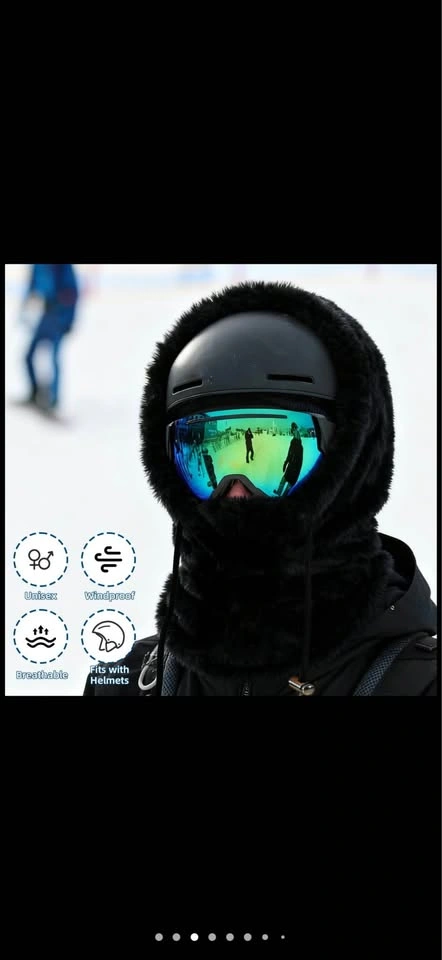 Ski Masks Winter Black Balaclava Fleece Thermal Face Mask - photo 4