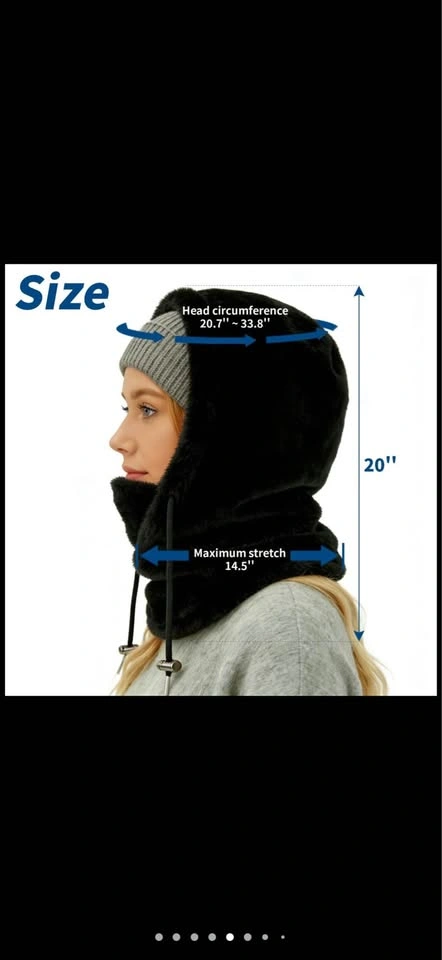 Ski Masks Winter Black Balaclava Fleece Thermal Face Mask - photo 5