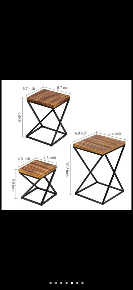 Solid Wood Square Pizza Riser Display Rack 3 Pcs Set - photo 5