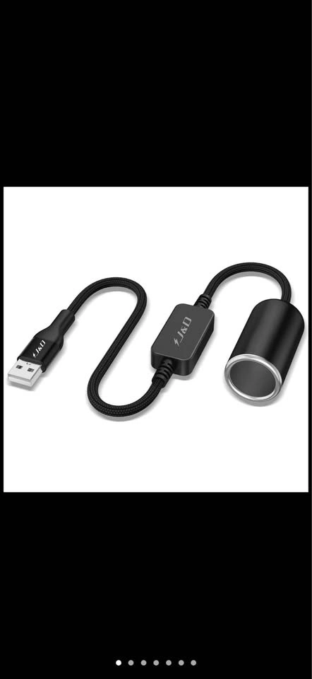 USB C to 12V Car Cigarette Lighter Socket Converter Cable - photo 2