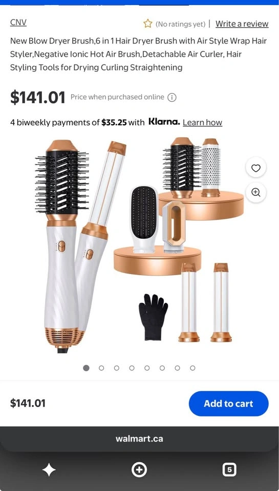6-in-1 Auto Air Curling Iron and Blow Dryer Brush Set - photo 3