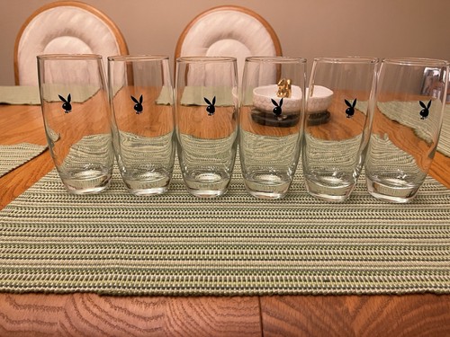 Vintage Playboy Bunny Highball Glassware Set of 6