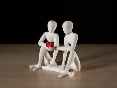 6-Inch 3D Printed Couple Statue – Anniversary Gift & Romantic De - photo 2