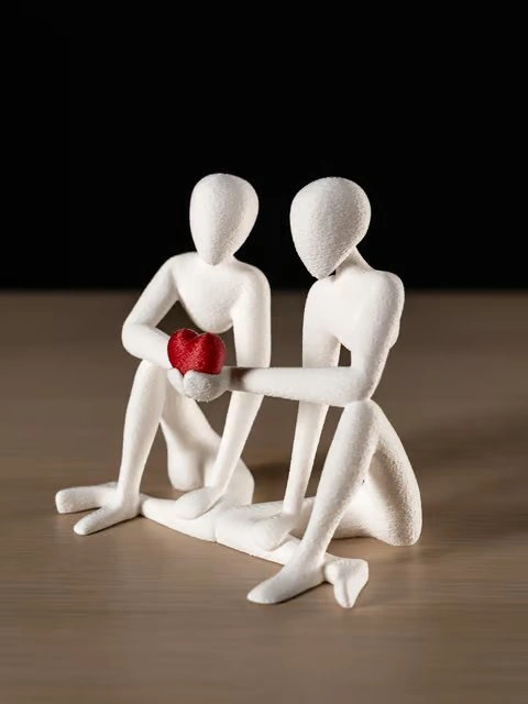 6-Inch 3D Printed Couple Statue – Anniversary Gift & Romantic De - photo 3