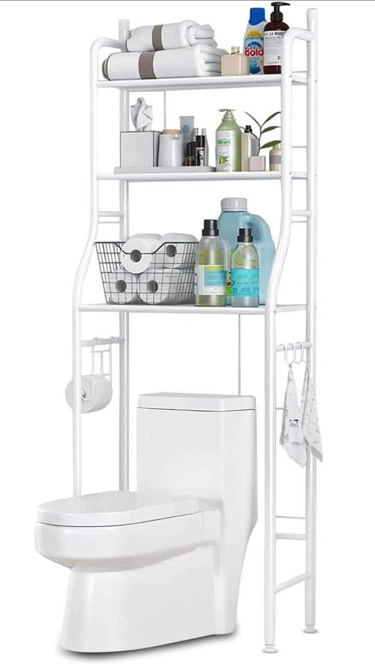 Over-the-Toilet Bathroom Storage Shelf – 3 Tier – White - photo 3