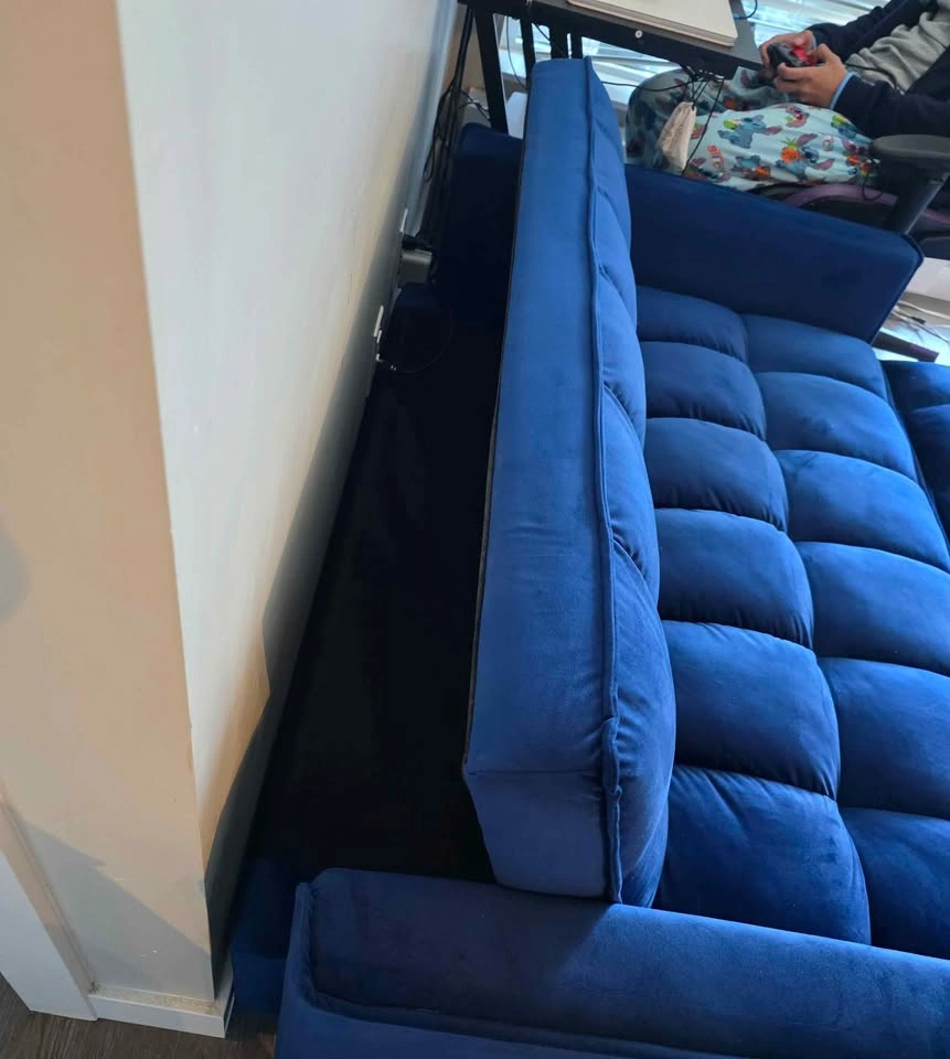 3-in-1 Velvet Sleeper Sofa / Loveseat with Pull-Out Bed - photo 4