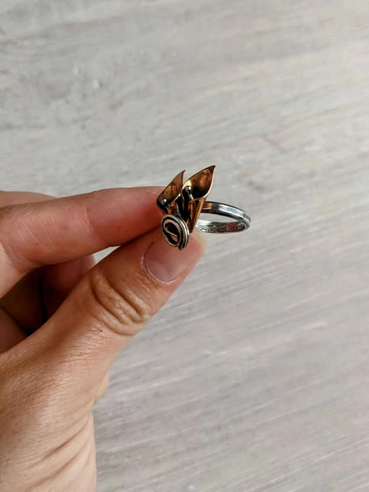 Copper and silver ring - photo 3