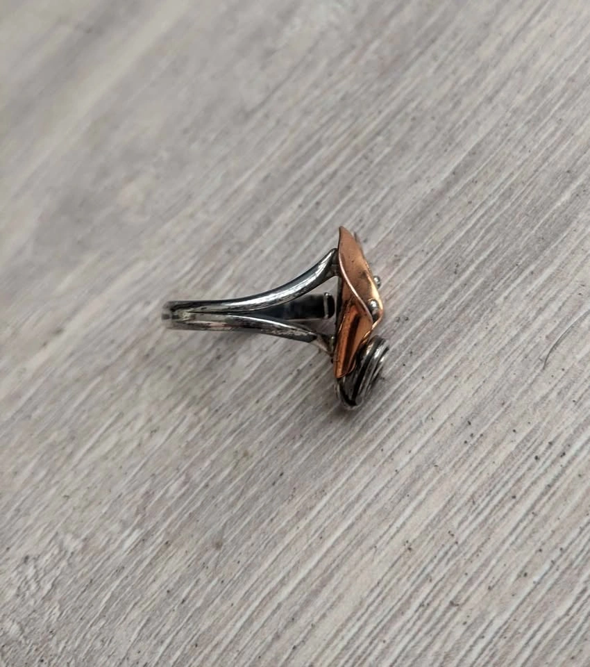 Copper and silver ring - photo 4