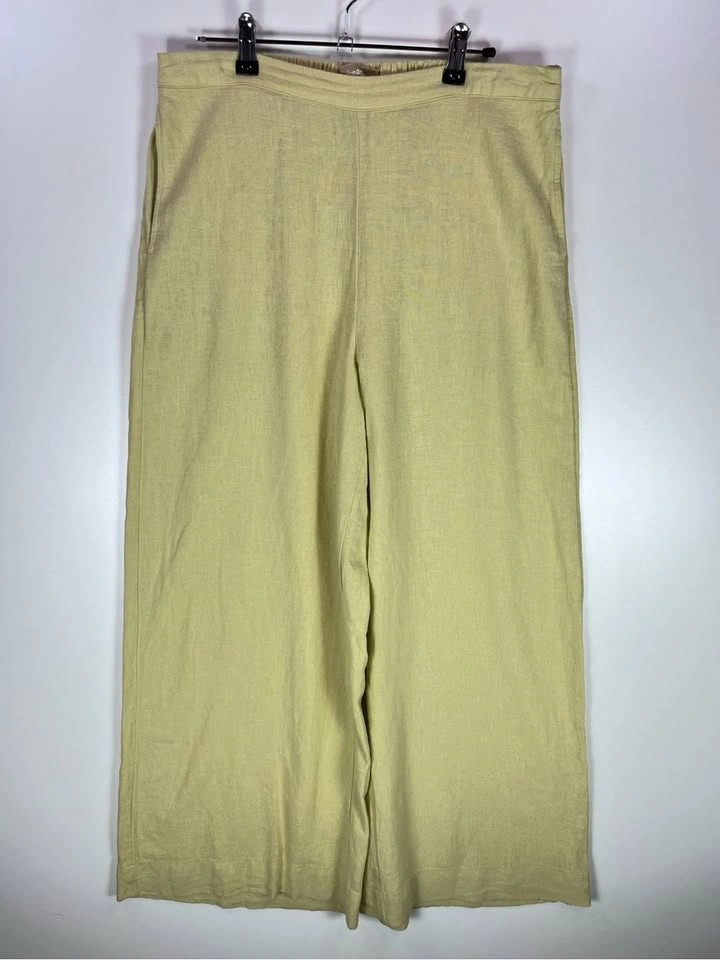 Free People Days End Pull on Pants Cropped Linen Blend Wide Leg - photo 2