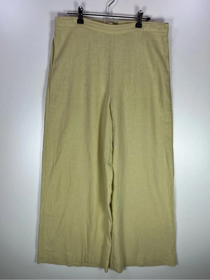 Free People Days End Pull on Pants Cropped Linen Blend Wide Leg - photo 3